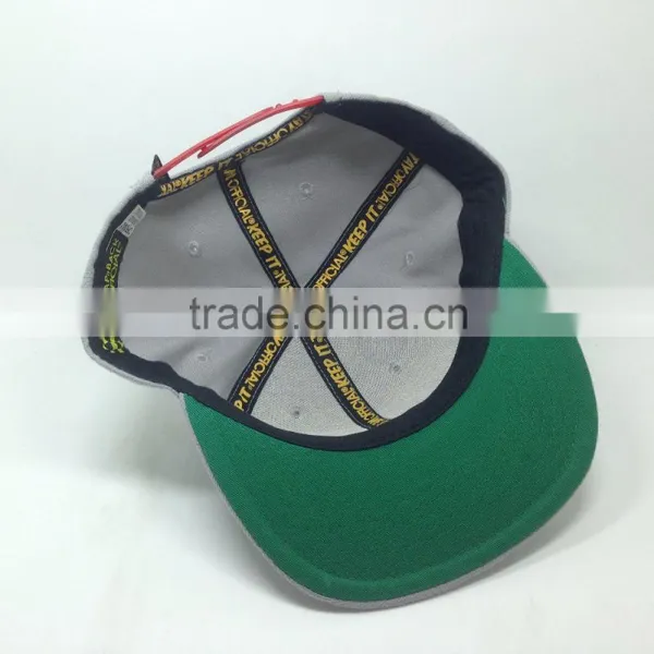 High Quality Custom 3D Embroidery Plastic Buckle Flat Brim Snapback Cap photo-3
