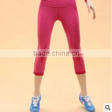 Women 2 Colors Cropped Trousers,female Tight Sport Pants,comfortable Fitness Pants, WA02 photo-2
