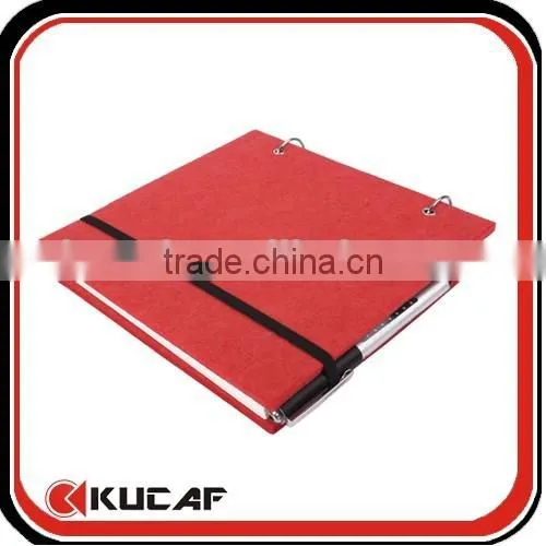 2015 New Products Flet Cover With Elastic Closure Spiral Notebook photo-2