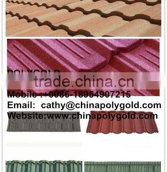 Many Color Colorful Stone Coated Steel Roof Tiles