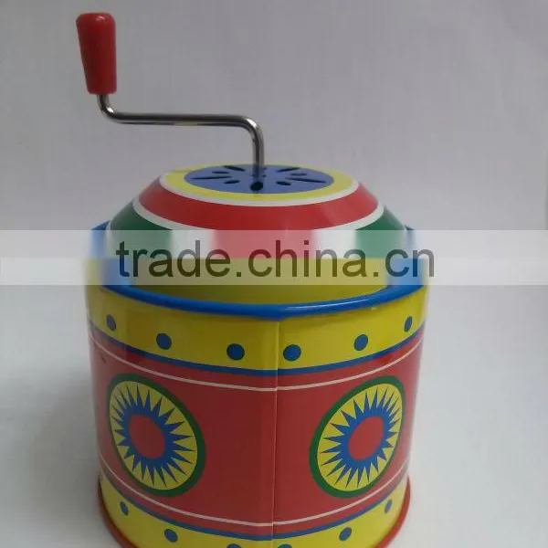 Hand Crank Music Box, Musical Mill, Christmas Tin Music Box