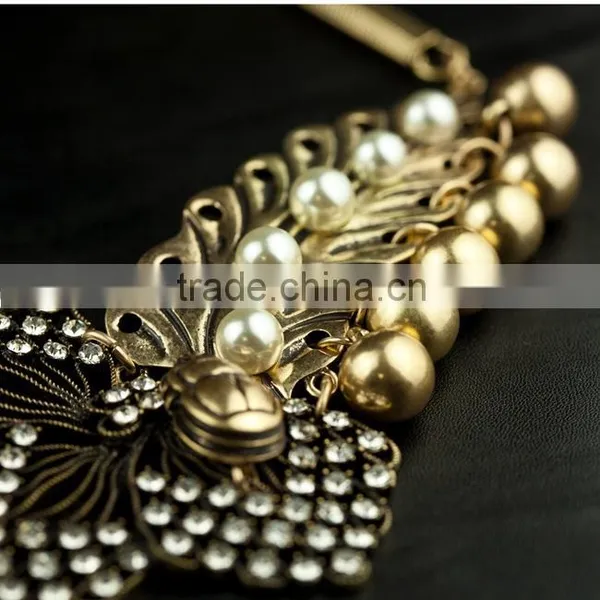 Vintage Anti Gold Plated Necklace Woman Jewelleries photo-5