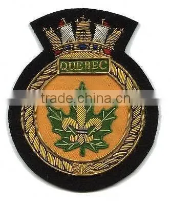 New Style Gold Bullion Wire Embroidery Badge photo-3