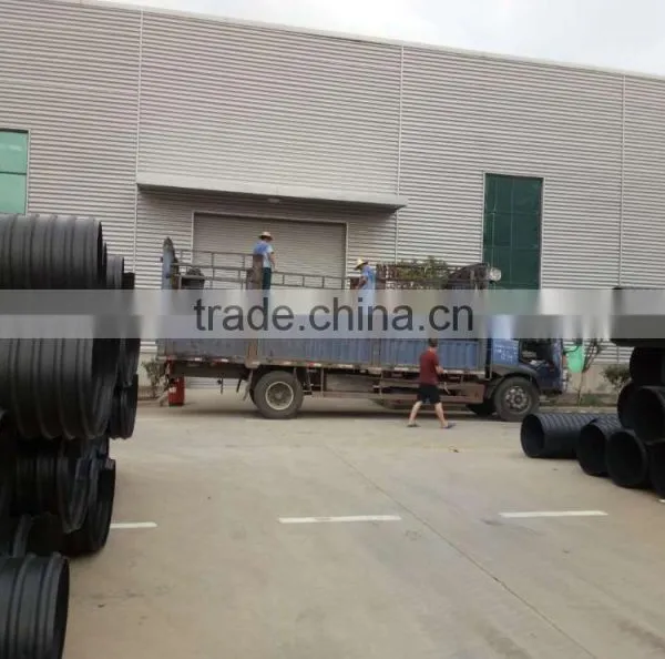 China Manufacturer DN1000 HDPE Steel Belt Reinforced Corrugated Pipes photo-4