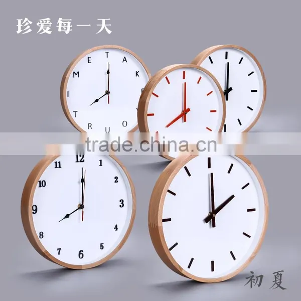 Home Fancy Decorative Cutomized Logo Wooden Wall Clock photo-5