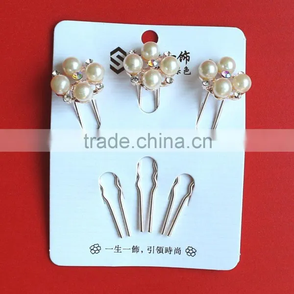 Qingdao Stainless Steel Snowflake Crystal Hair Pins Clips photo-2