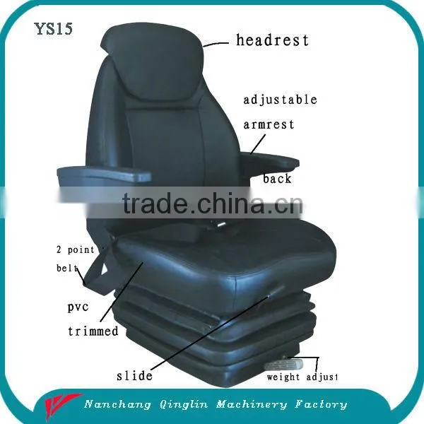 China Heavy Equipment Automotive Seats With Leather Cover