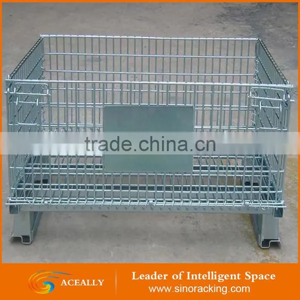 Aceally Foldable Wire Mesh Pallet Box/demountable Steel Storage Cage for Sale photo-2