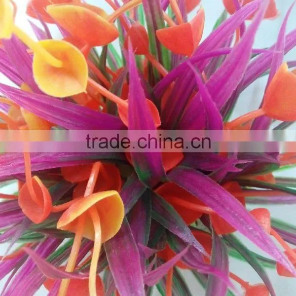 Factory Wholesale High Quality Fish Tank Colorful Special Aquatic Design Aquarium Plastic Plant Decoration photo-2