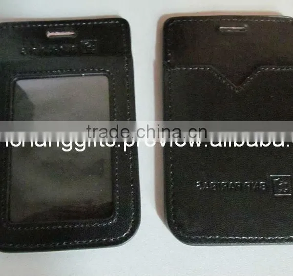 Hot selling leather hard business id card holder