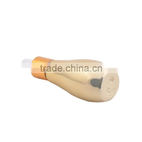 UV Gel Silver Gold Colored Bowling Shaped Glass Dropper Bottle for E-juice, Empty Mini Glass Essential Oil Bottles photo-5