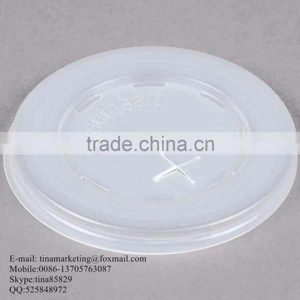 Custom High-Quality Polystyrene Translucent Flat Plastic Lid With Straw Slot for Paper Cup photo-5