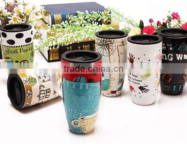 Custom Ceramic Couple Mug Cup With Lid photo-4