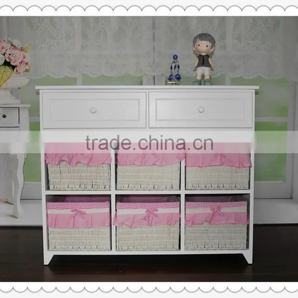 Handmade White Solid Living Room Cabinet With Drawers photo-5