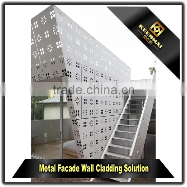 Laser Cutting Decorative Wall Art Aluminium Perforated Facade Panel photo-6