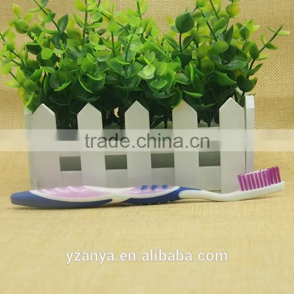 Rubber Handle Teeth Whitening High Quality Nylon Bristle Adult Toothbrush photo-2