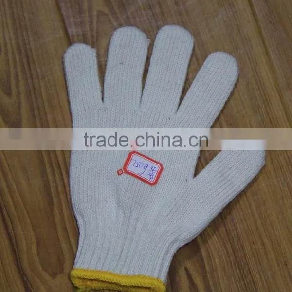Poly Cotton Knitted Gloves Work Gloves/white Cotton Gloves From Guanghzou Supply photo-2