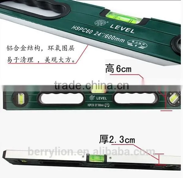 Berrylion High Grade Alloy Steel Spirit Level 500-1000mm Strong Magnetic Spirit Level photo-5
