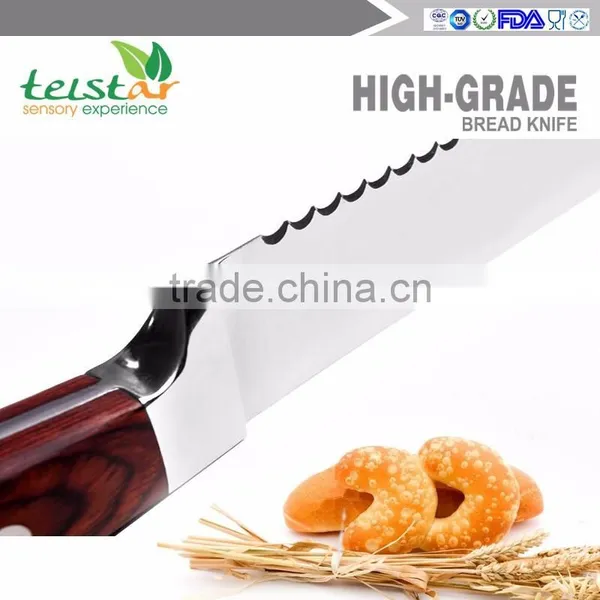8 "Colour Wood Stainless Steel Knife Kitchen Knife Bread Knife photo-4