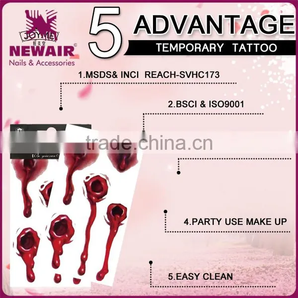 NEWAIR Custom Professional Waterproof Temporary Body Art Tattoo Sticker photo-4