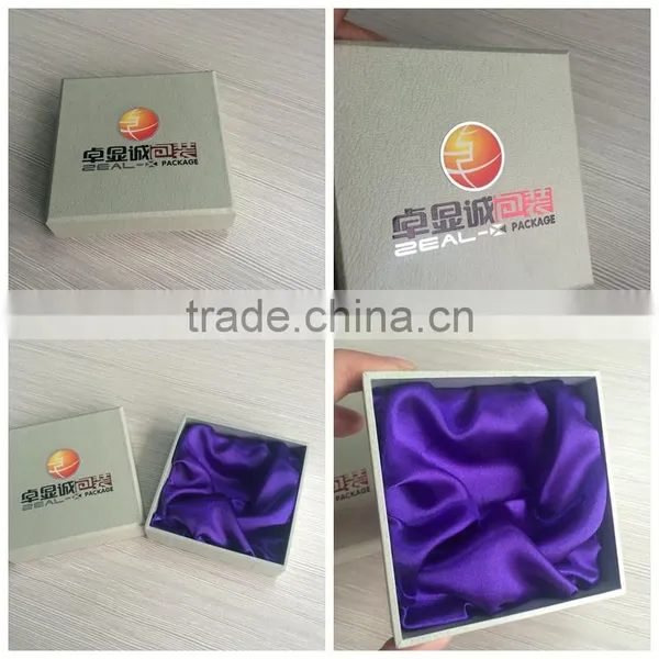 Custom White Delicate Jewelry Hardcover Gift Custom Box for Bracelet Satin Inside photo-3