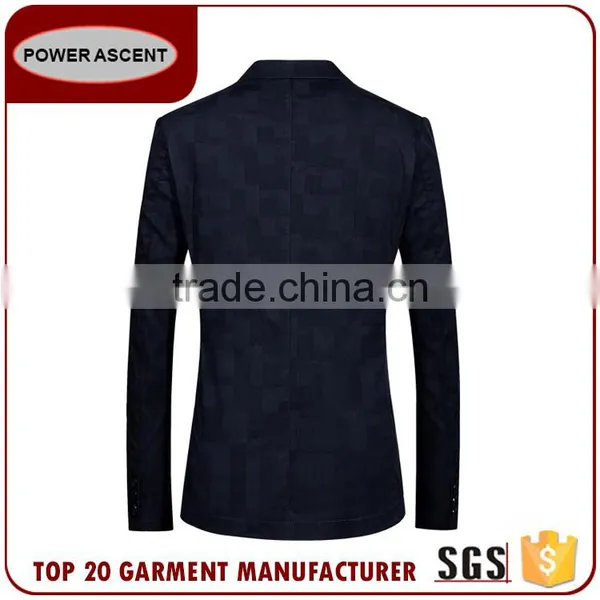 Hot Sale Oem Men Fashion Checked 2 Button Suits Jacket Blazer Suit For Men photo-2