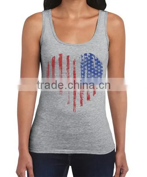 China Custom Fancy Screen Printing Sexi Imag Tank Tops for Girls photo-2