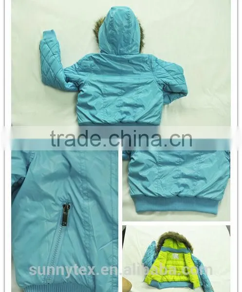 Sunnytex 2014 New Arrival Girls Fake Fur Hood Snow Jacket photo-2