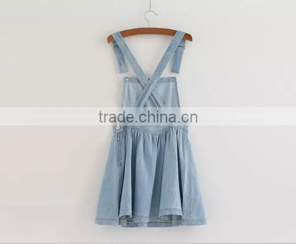 EY0602A Europe and America Women the Cowboy Straps Dress photo-3