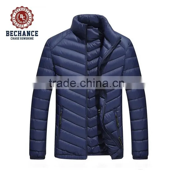 H1016 Mens Winter Down Coat Stand Collar Jacket Quilted Ultralight Down Jacket photo-5