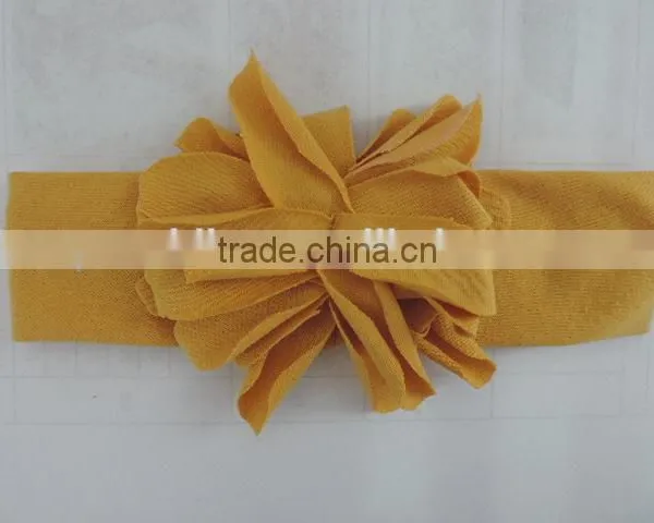 Wholesale Cute Baby Girls Hair Accessories Fancy Hair Bands Boutique Baby Girl Flower Cotton Fabric Elactic Headband for Kids photo-2