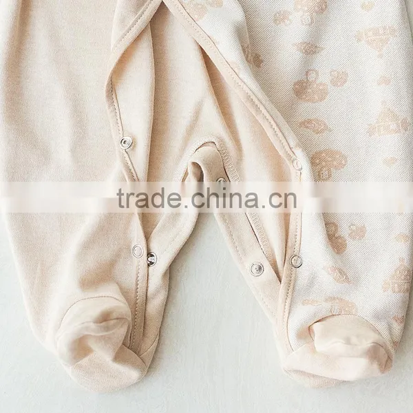 Organic Cotton Baby Romper Organic Long Sleeve Baby Onesie photo-5