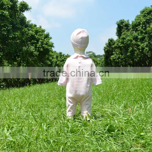 Long Sleeve Knitted Baby Girl Romper Sweater With Hat photo-3