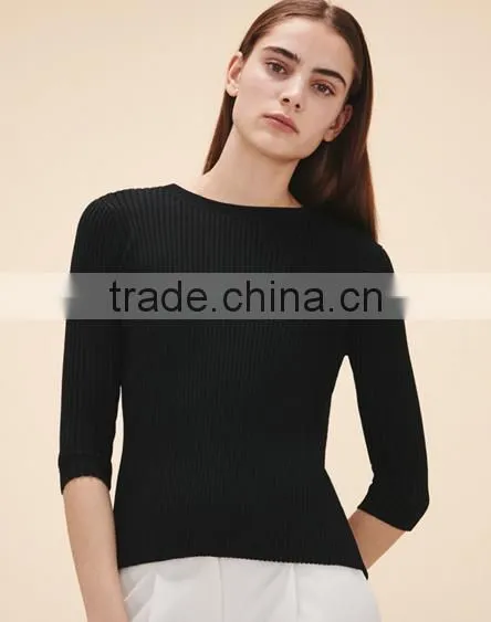 Wholesale New Design Women Stylish Knitted Sexy Backless Pullover Sweater With Tie Bow photo-2