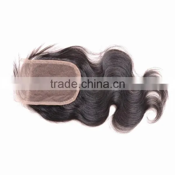 China 100% Human Hair Virgin Brazilian Hair 3 Way Part Closure photo-5
