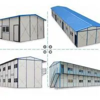 K Type Steel Frame Iron Sheet Sandwich Panel Tent House Prefabricated