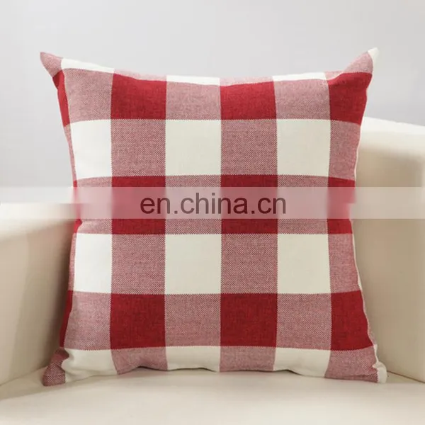 Home Grid Pillow Case Sofa Cushion Cover Custom photo-5