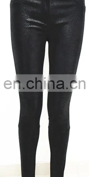 Sexy Picture Leather Leggings Women Stretch Pants Leather Leggings photo-2