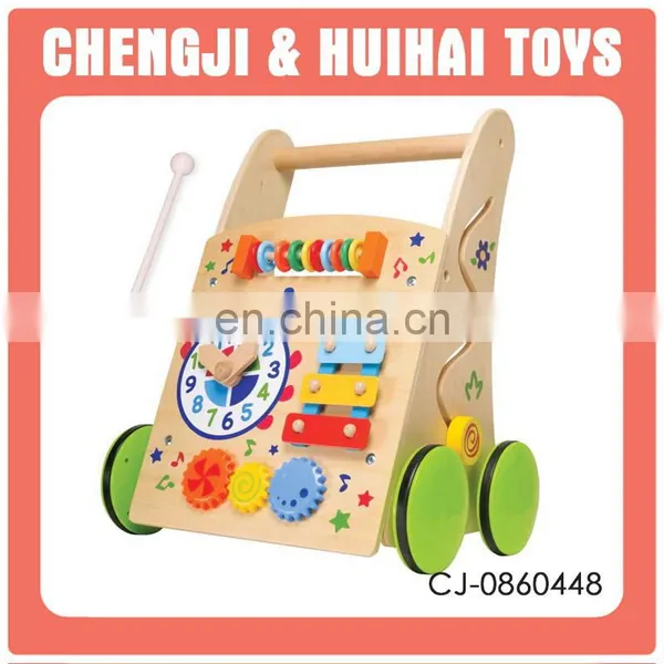 Educational Learning Set Wooden Baby Walker