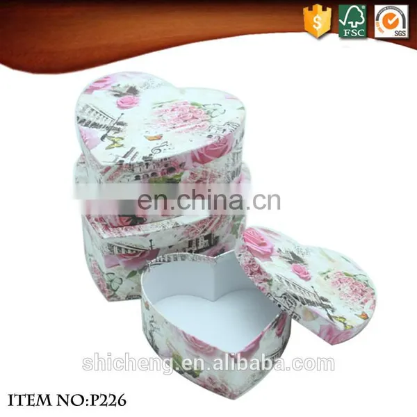 Customized Top Art Craft Quanlity Heart -Shaped Cardboard Gift Box photo-2