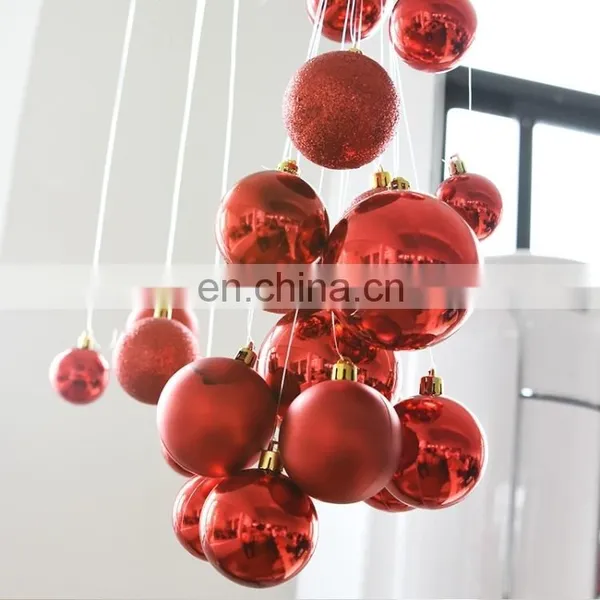 Dropshipping 24 PCS 4cm Plating Plastic Christmas Tree Decorations Hanging String Ball photo-4