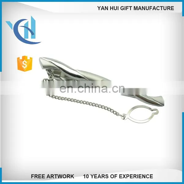 Custom Logo Silver Tie Clips photo-2