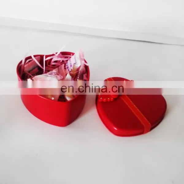 China Tin Box Company's Red Colored Heart Shape Empty Metal Tin Candy Box Wholesale as Wedding Gift Tin photo-6