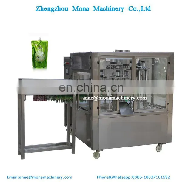 Fruit Juice Doypack Pouch Filling Packing Machine Pouch With Screw Cap Packing photo-6