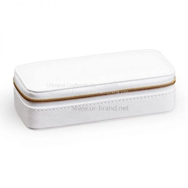 Factory Direct Jewelry Storage Box PU Leather High-end Jewelry Zipper Box Portable Jewelry Box Can be Customized photo-2