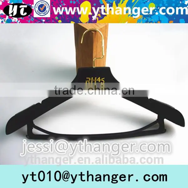 YY0455 Boutique Clothing Brands Black Velvet Men Suit Hanger With Trousers Bar photo-2