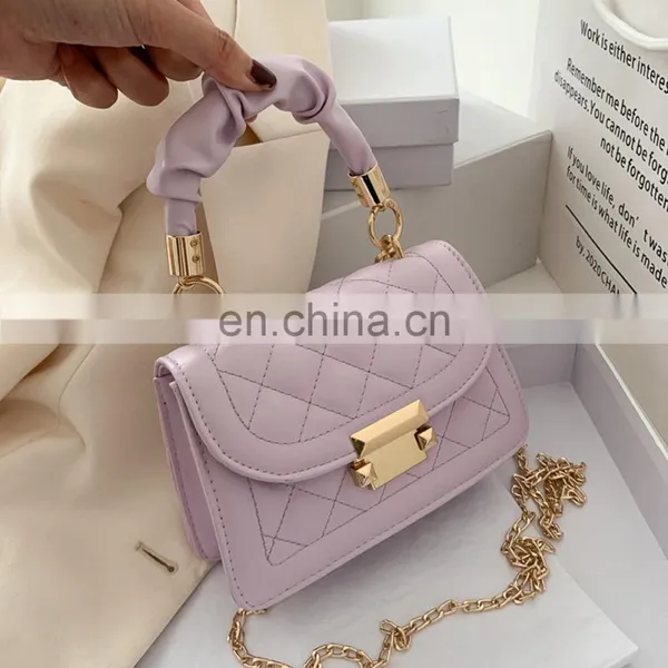 Wholesale Womens Popular Korean, Fashion Chains Crossbody Portable Small Square Shoulder Bags/ photo-3