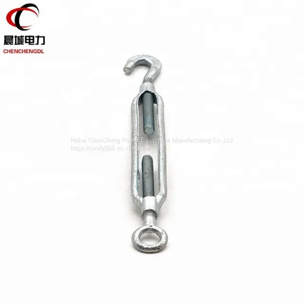 High Quality DIN1480 Galvanized Drop Forged Eye Hook Turnbuckle photo-2
