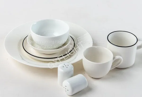 Airline Ceramic Salt And Pepper Shakers