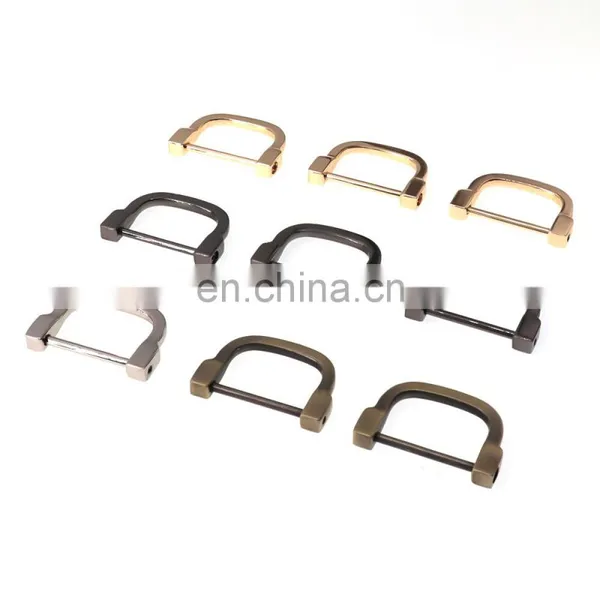 Bag Accessories Nickel Free Adjustable Clasp Alloy Screw Removable Opened D Rings Buckle For Handbags photo-5